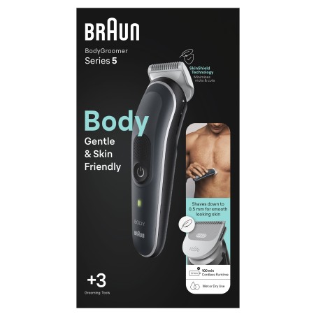 BRAUN Hvidgr Kropstrimmer BG5340 - Effektiv, Skånsom og Præcis Pleje til Din Hud